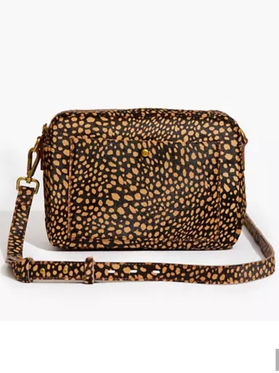 Madewell Handbags - Madewell The Transport Camera Crossbody Bag in Leopard Print Calf Hair